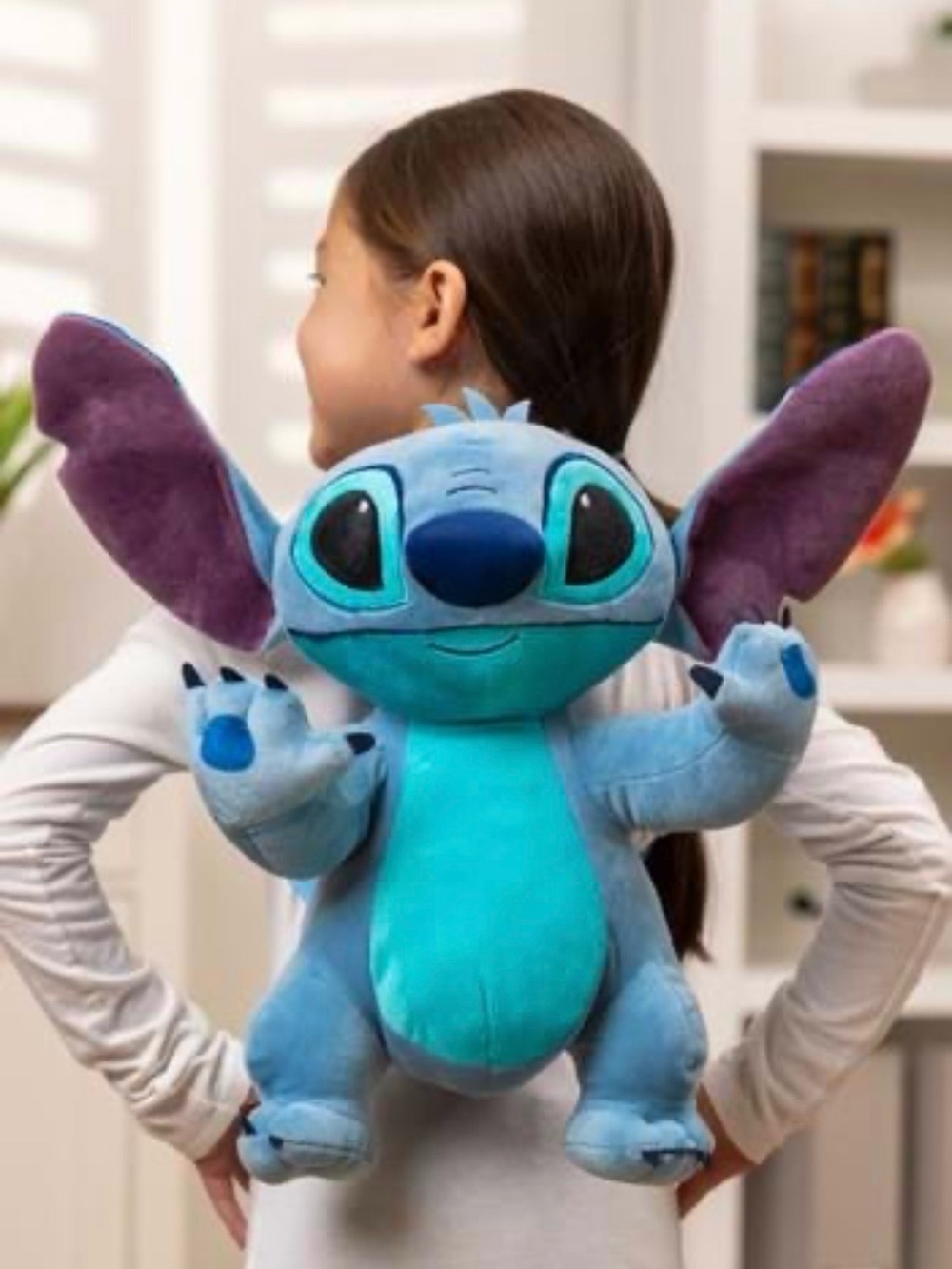 Disney Blue and Turquoise Stitch 15” Plush Backpack